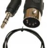 Kabel adapter DIN 5 PIN na Jack 3,5 mm AUX audio 1,5 m czarny
