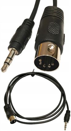 Kabel adapter DIN 5 PIN na Jack 3,5 mm AUX audio 1,5 m czarny