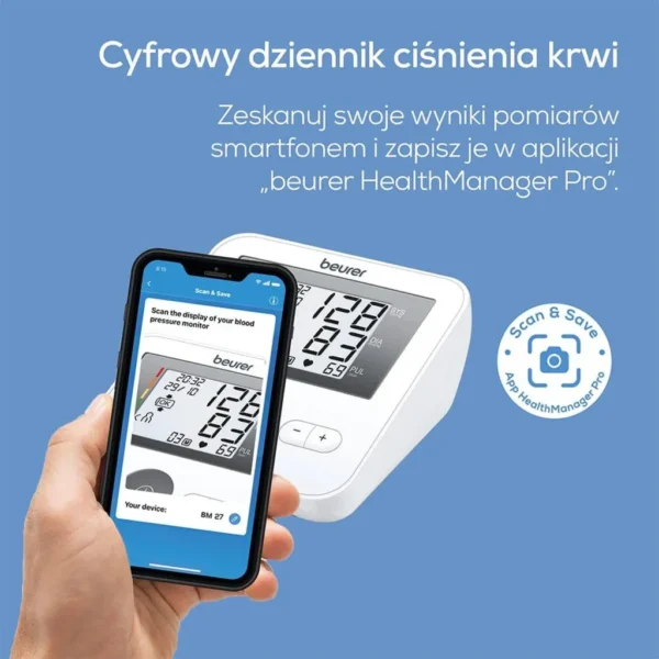 Ciśnieniomierz naramienny Beurer BM 27+ elektroniczny automatyczny z mankietem