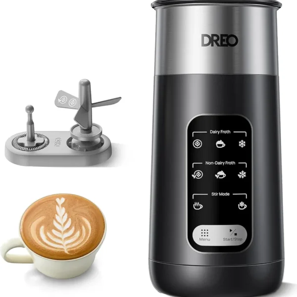 DREO BaristaMaker Air Spieniacz do Mleka Elektryczny 8w1 Ciepła Zimna Pianka