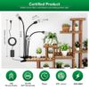 Lampa LED do Roślin SANSI 40W 4 Żarówki E27 Full Spectrum Timer 4/8/12h Klips