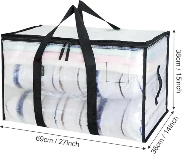 Duża torba transportowa 69x36x38 cm Wodoodporna z zamkiem i uchwytami