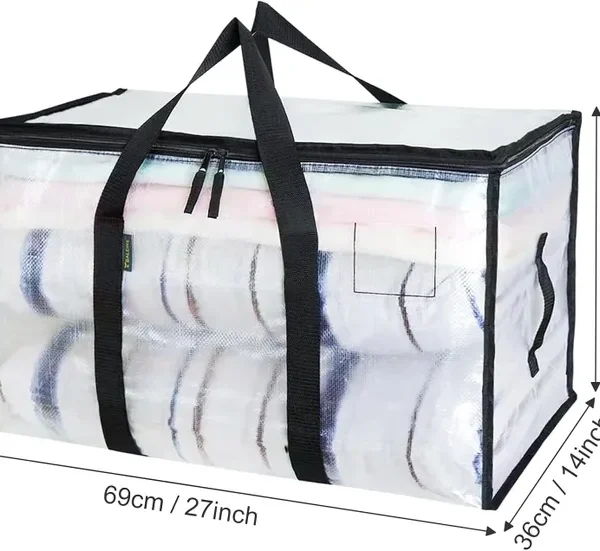 Duża torba transportowa 69x36x38 cm Wodoodporna z zamkiem i uchwytami