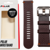 Pasek do zegarka Polar 22 mm brązowy perforowany z klamrą