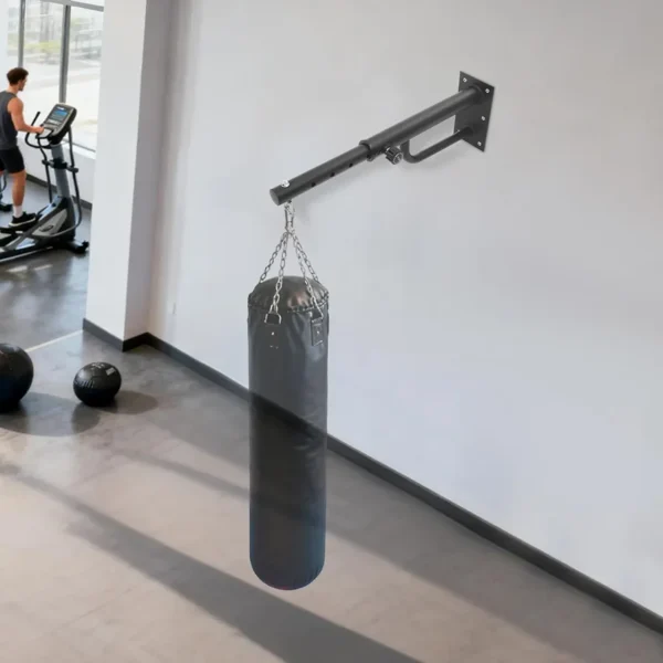 Uchwyt ścienny do worka bokserskiego regulowany 40–65 cm stalowy czarny