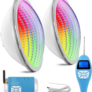 Lampy basenowe LED RGB 35W IP68 12V LyLmLe 2 szt. pilot sterownik