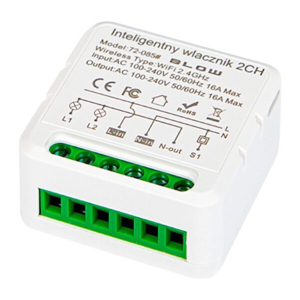 Inteligentny włącznik WiFi 2 kanały 16A TUYA Smart Switch Alexa Google