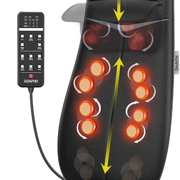 ece721305603820fc074c288643166dc-1-1 Mata masująca RENPHO Shiatsu na fotel plecy kark szyja z podgrzewaniem