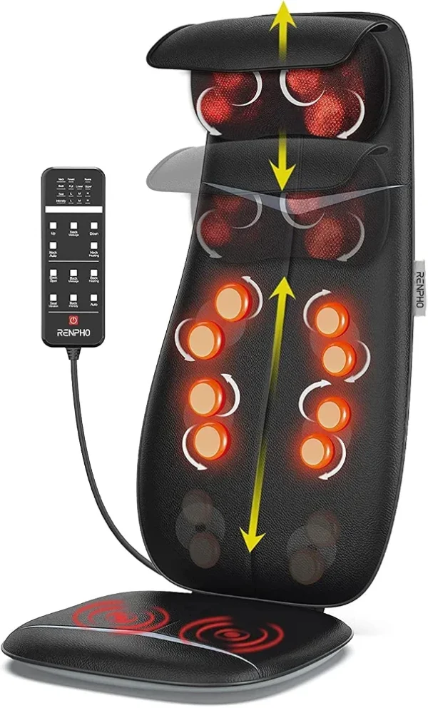 Mata masująca RENPHO Shiatsu na fotel plecy kark szyja z podgrzewaniem