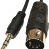 Kabel adapter DIN 5 PIN na Jack 3,5 mm AUX audio 1,5 m czarny