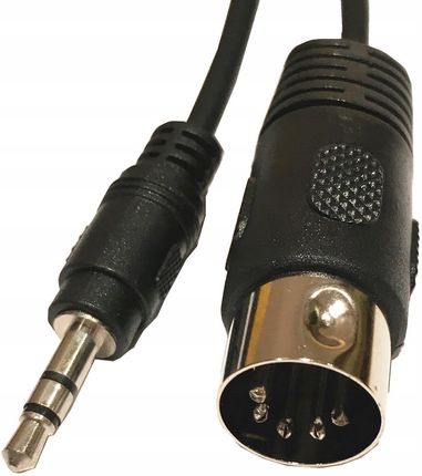 Kabel adapter DIN 5 PIN na Jack 3,5 mm AUX audio 1,5 m czarny