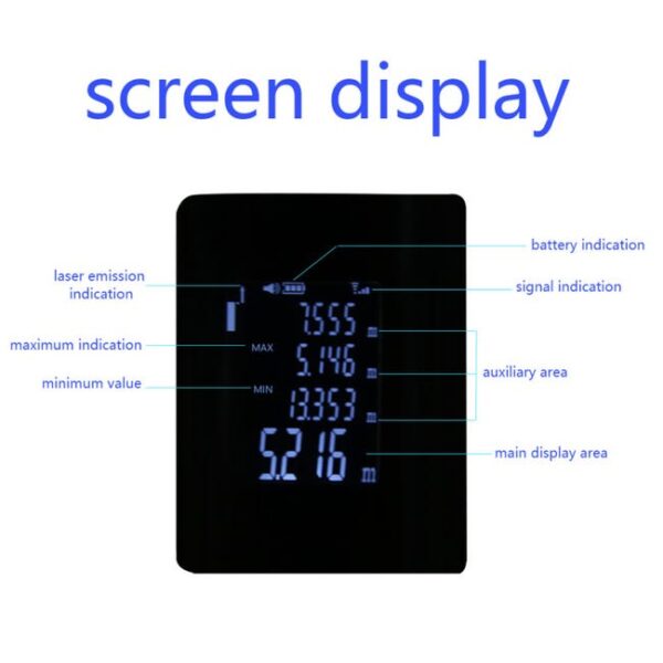 Dalmierz laserowy IPSXP miernik odległości cyfrowy LCD akumulator USB
