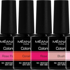 MEANAIL Paris zestaw 6 lakierów hybrydowych UV LED 8 ml różowe nude