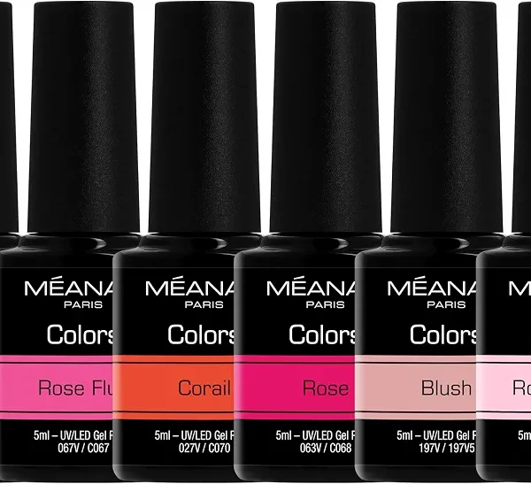MEANAIL Paris zestaw 6 lakierów hybrydowych UV LED 8 ml różowe nude
