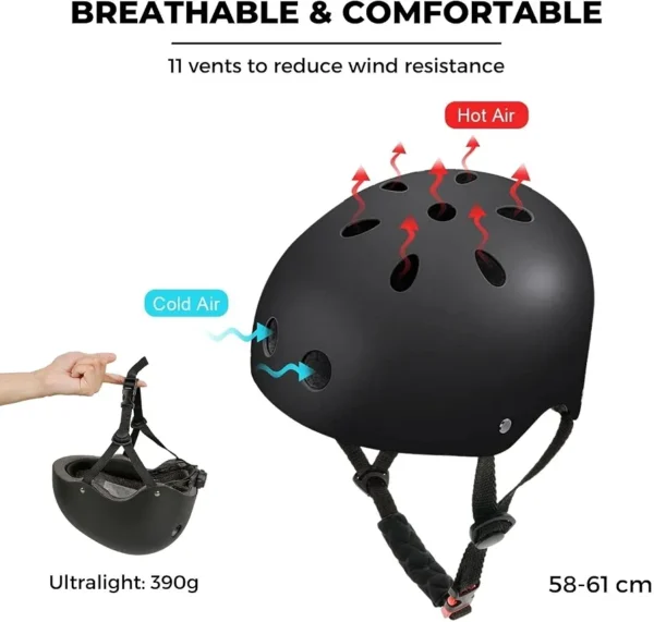Kask ochronny LeapBeast S 50-54 cm biały na rolki deskorolkę BMX