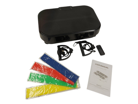 Platforma wibracyjna JF-B-25 - 99 poziomów, pilot, gumy oporowe, platforma fitness